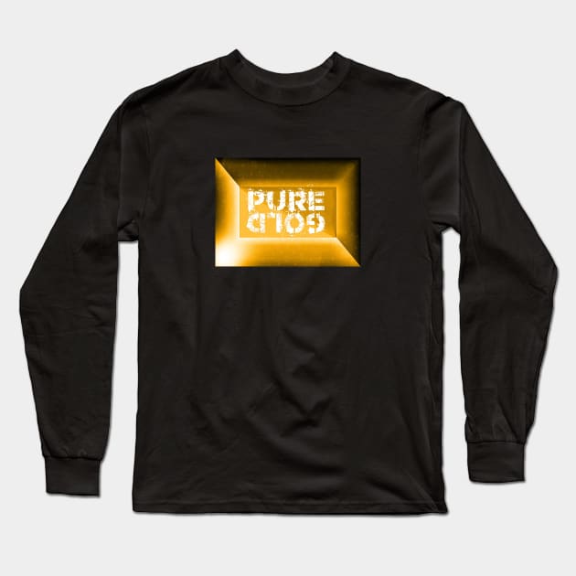 Pure Gold Millionaire Bullion Meme Long Sleeve T-Shirt by PlanetMonkey